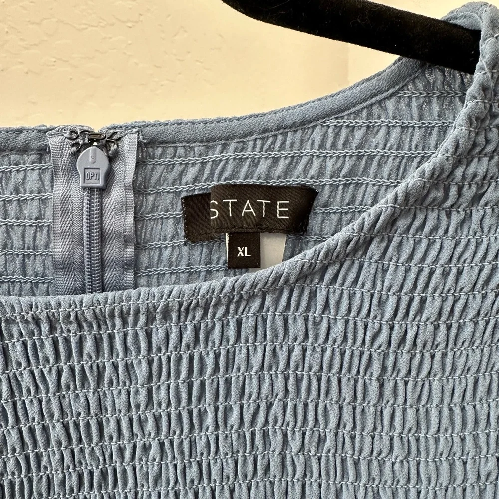 Nordstrom Powder Blue Smocked Blouse - Picture 5 of 14